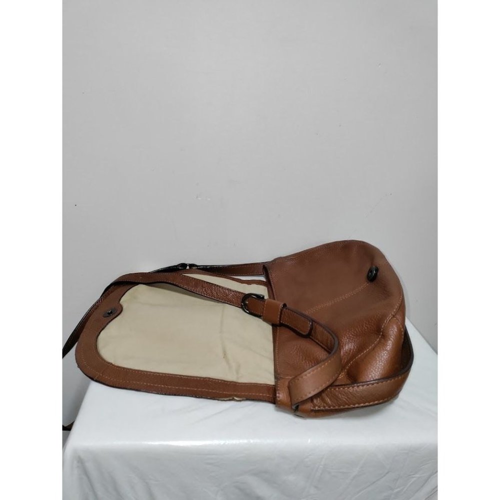 Banana Republic Ladies Bag Brown Leather U Shaped Crossbody Purse - Picture 14 of 14